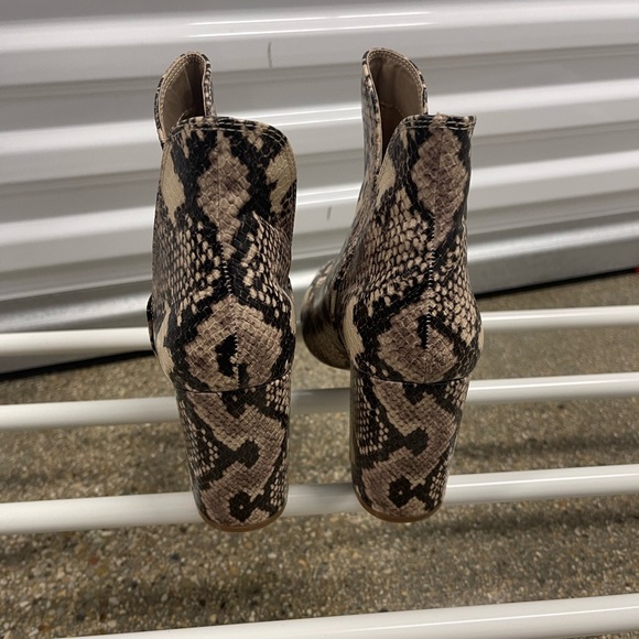 Steve Madden | Snake Print | Round Toe Ankle Booties - Picture 3 of 7